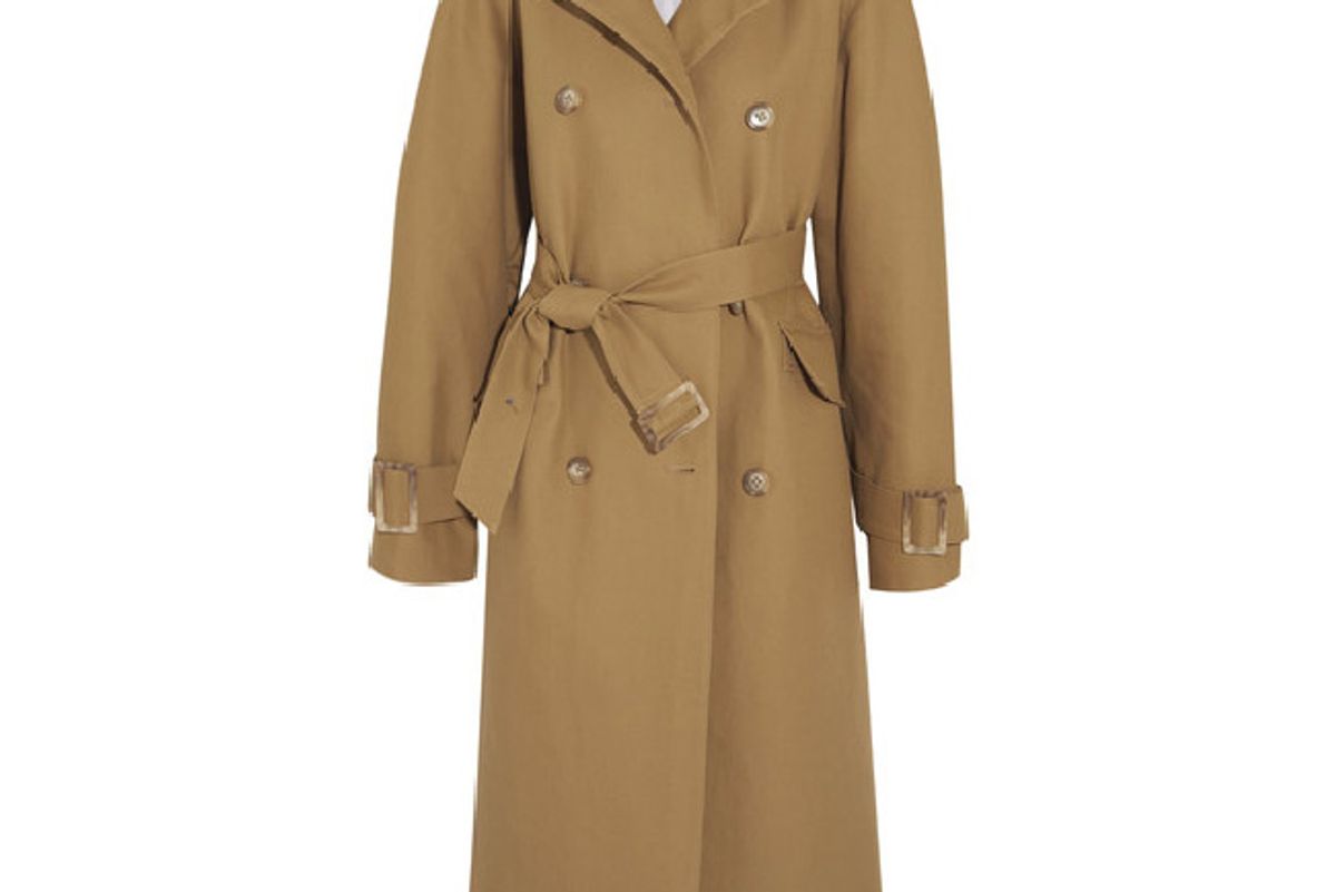Oversized cotton-canvas trench coat