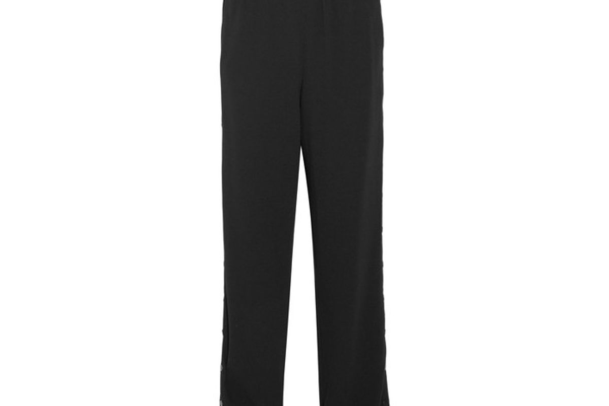Snap-fastening Crepe Pants