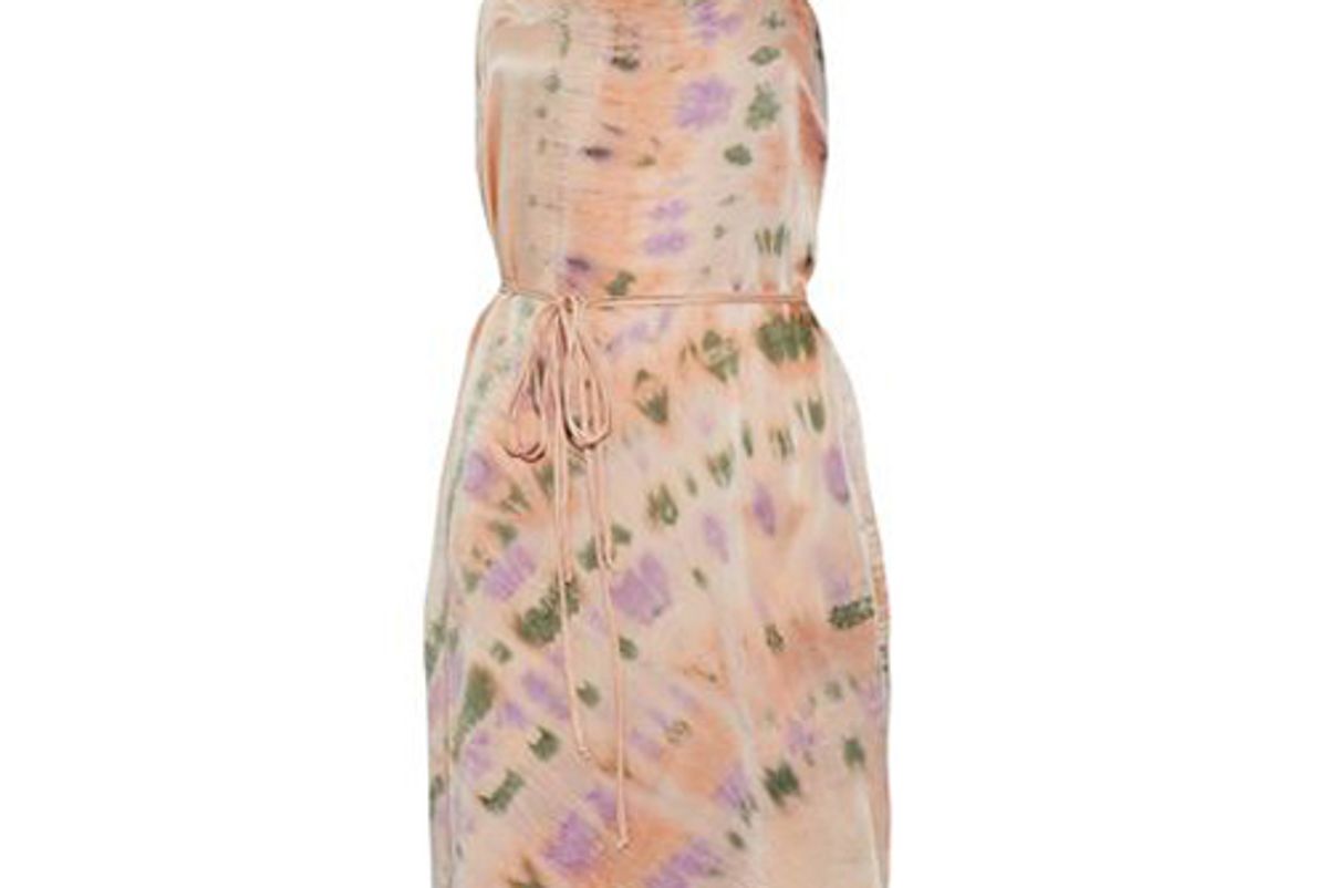 tie dyed crinkled silk dress