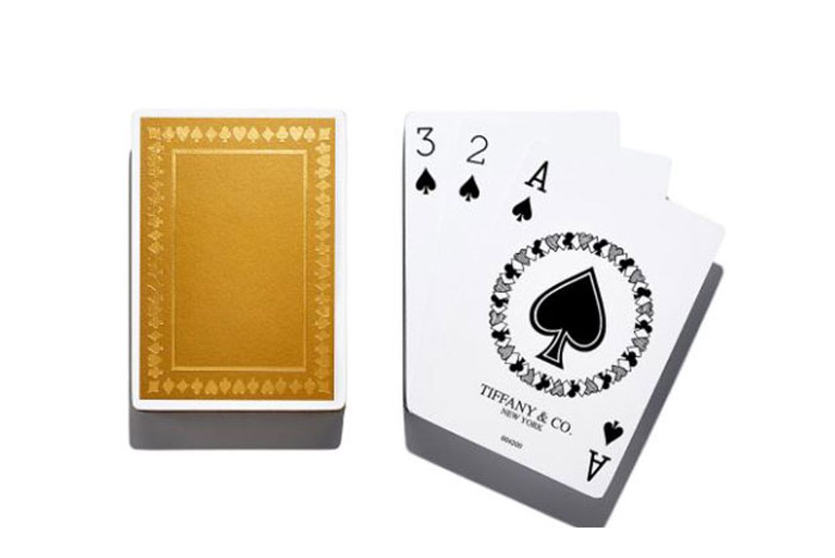 tiffany and co metallic playing cards