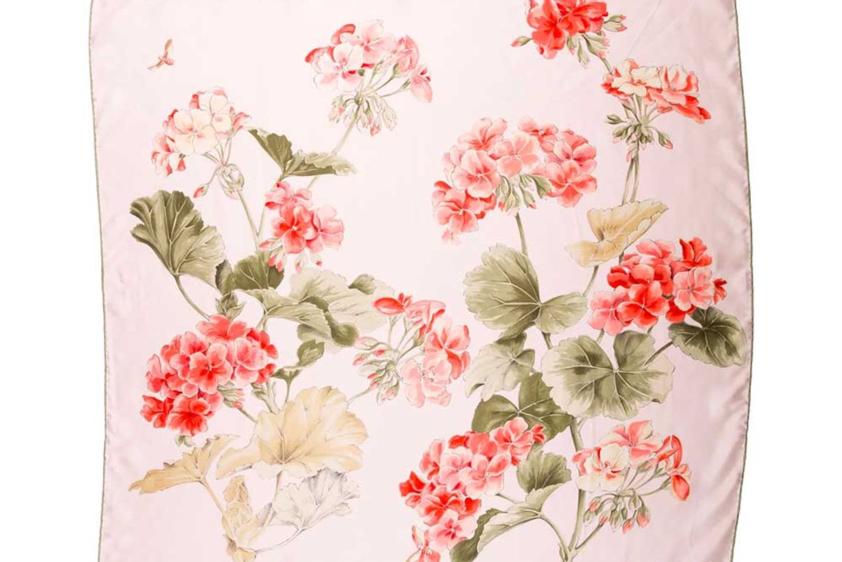 tiffany and co silk floral print shawl