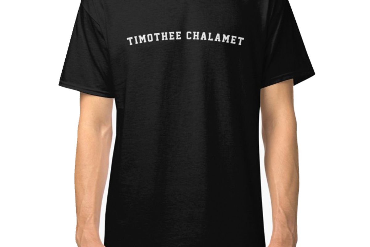 timothee chalamet classic black t-shirt