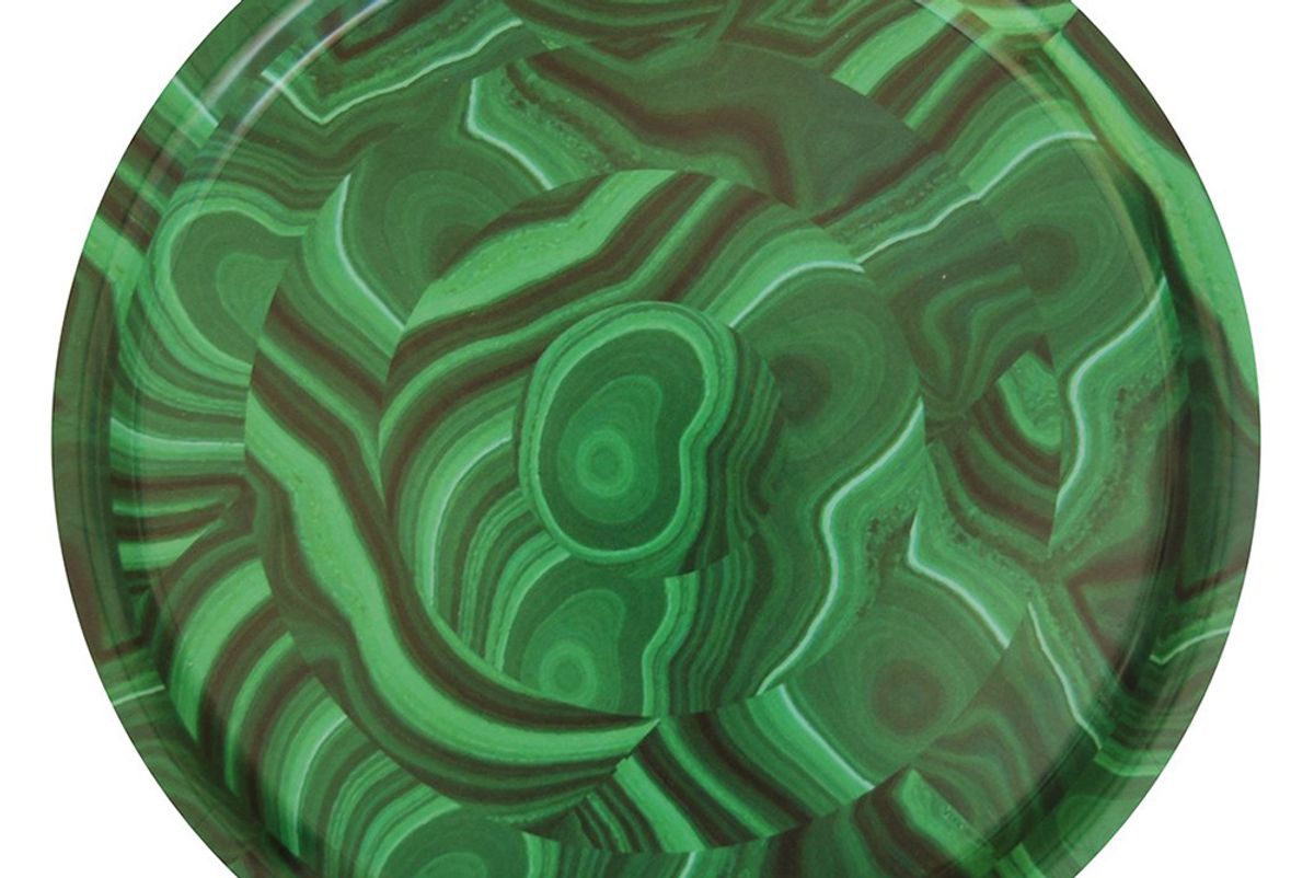 Birchwood Tray in Green Malachite