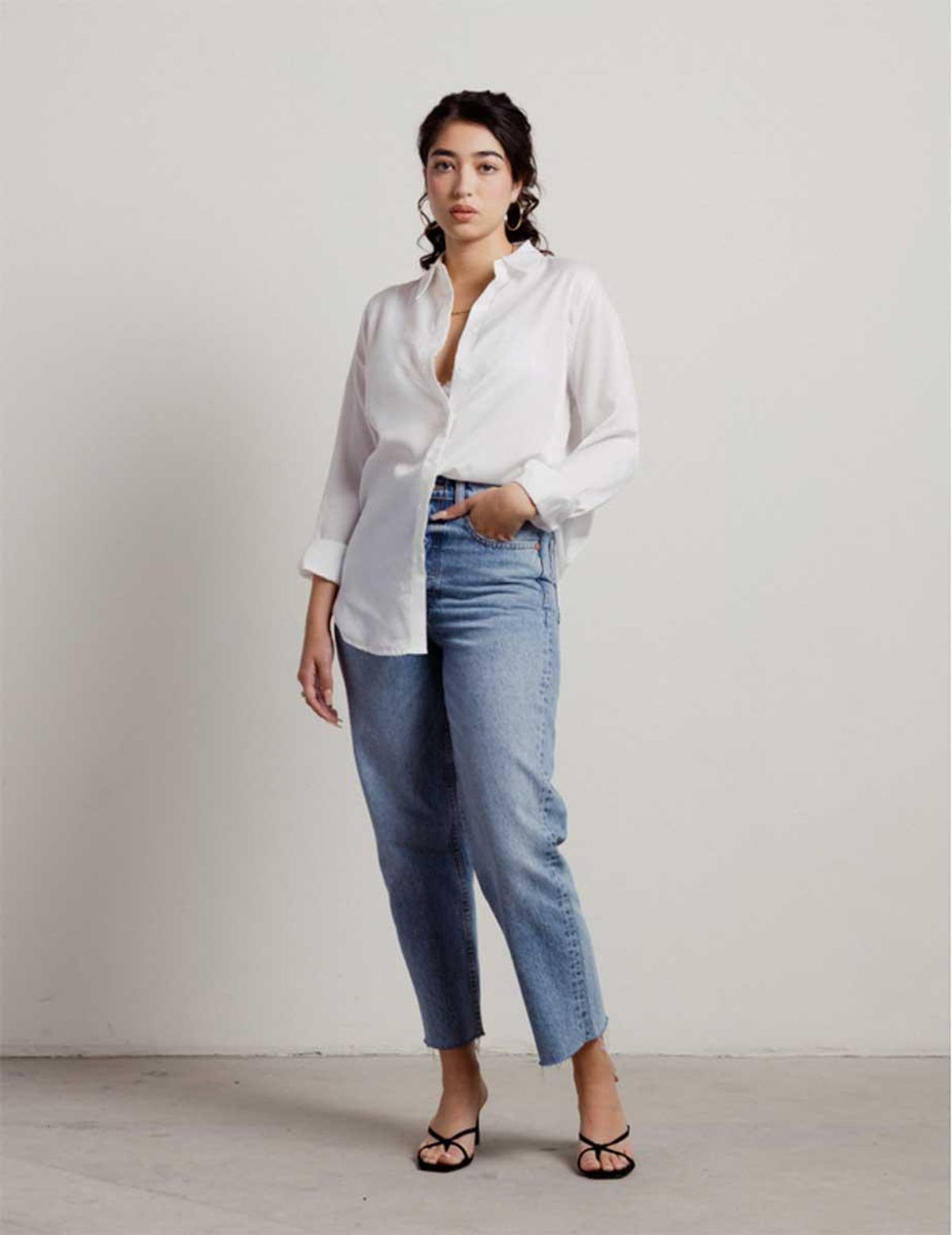 tobi born tired collared button down blouse