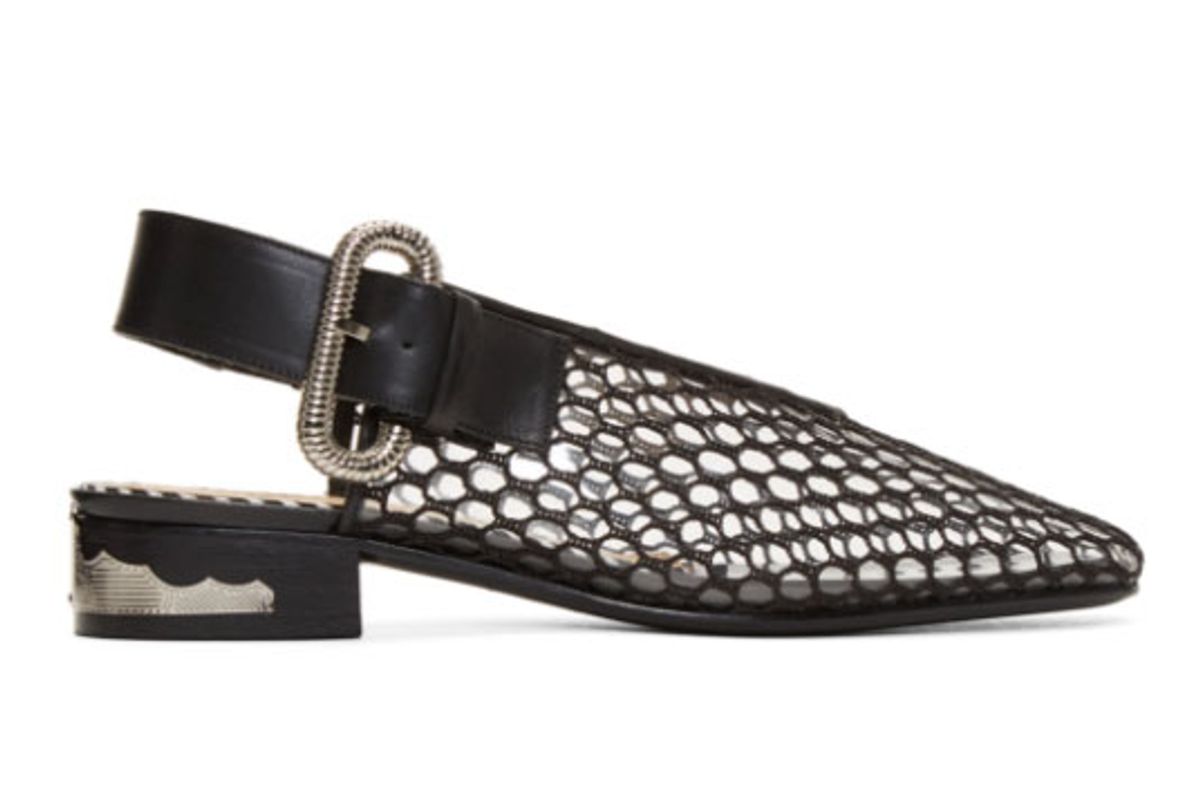 toga pulla mesh slingback loafers