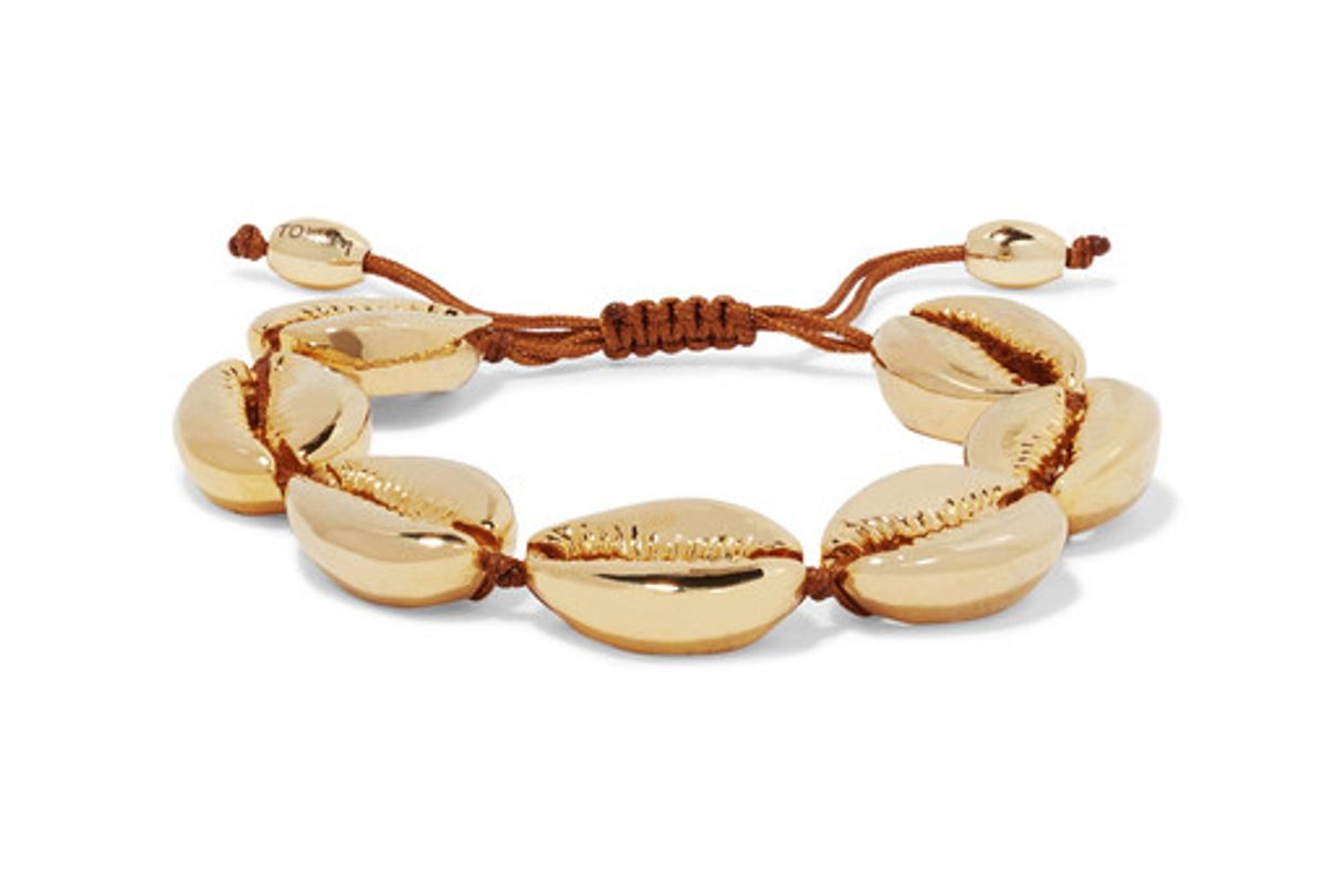 tohum large puka gold plated bracelet