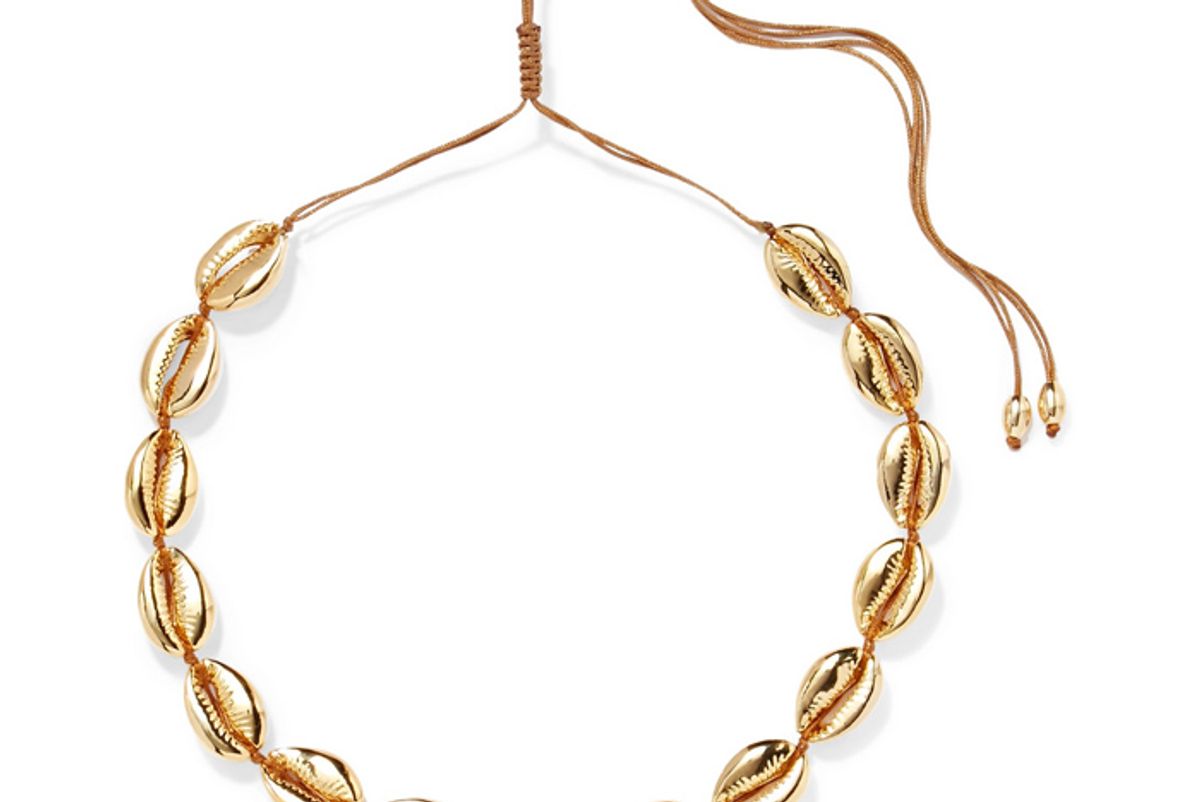 tohum large puka gold plated necklace