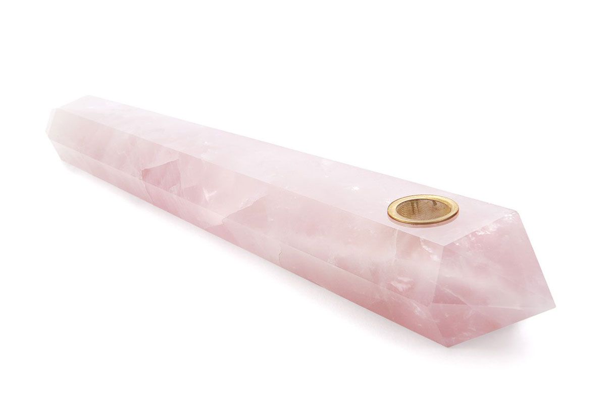 tokyo smoke long crystal gemstone pipe