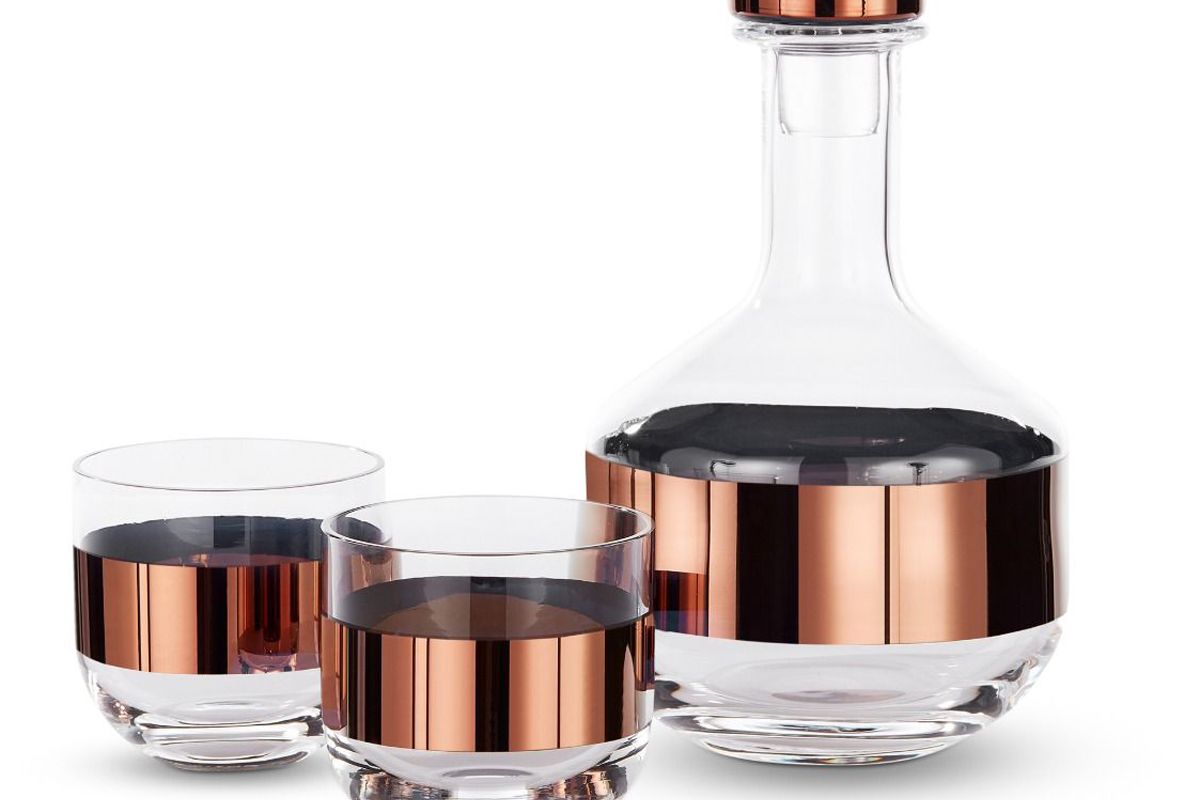 tom dixion tank copper whiskey set
