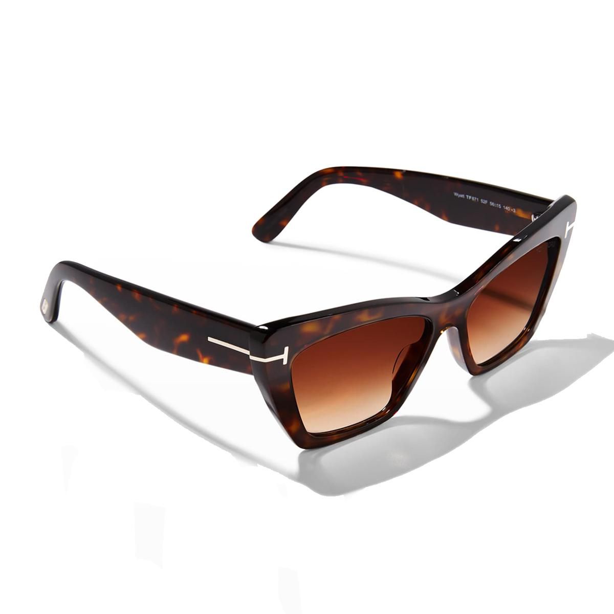 tom ford wyatt plastic cat eye sunglasses