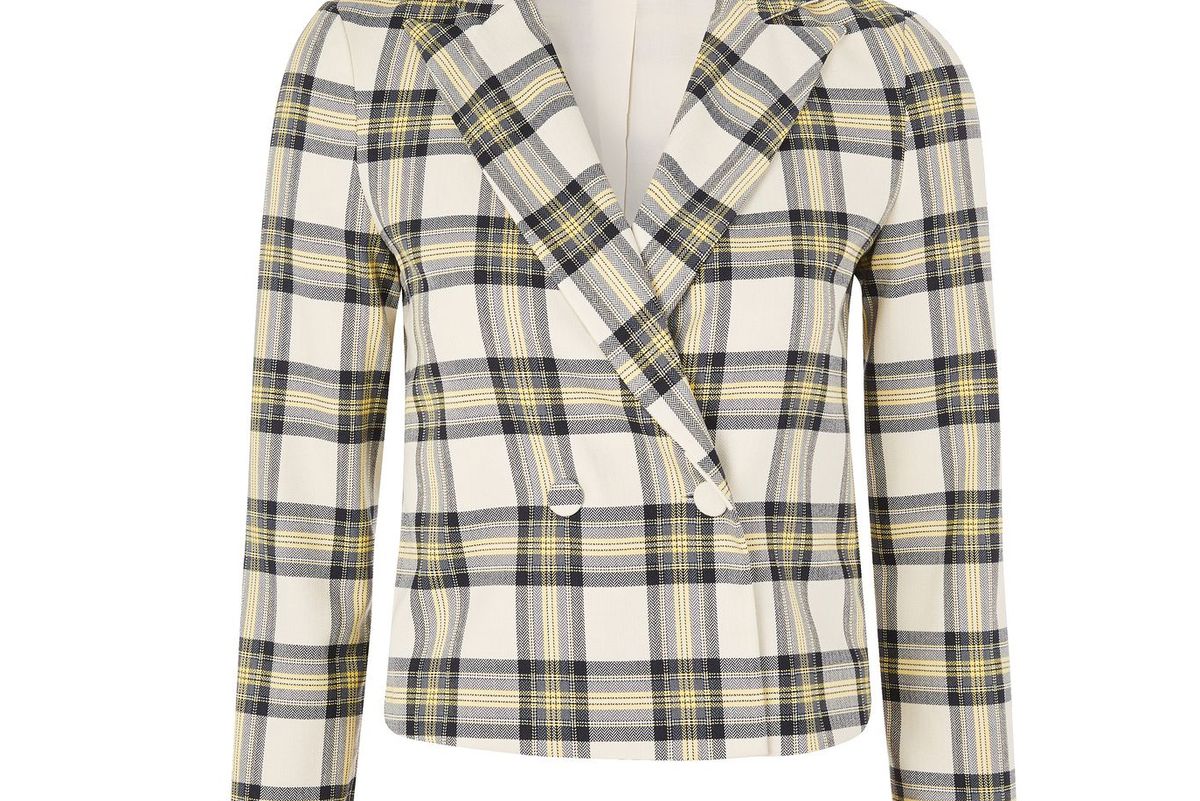 Checked Crop Jacket