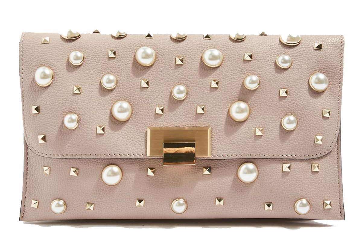 Cindy Pearl And Stud Clutch Bag