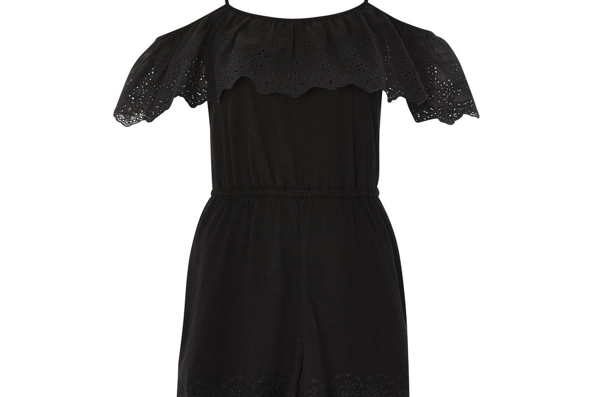 Cutwork Frill Jersey Playsuit