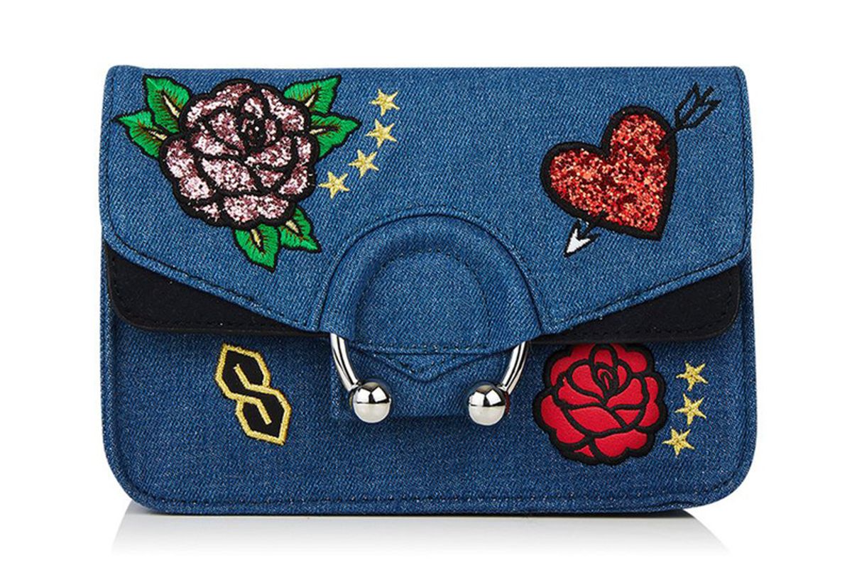 Denim City Embroidered Cross Bag by Skinnydip