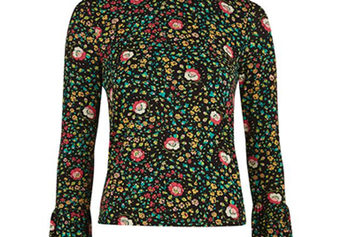 Printed Pie Crust Long Sleeve Top