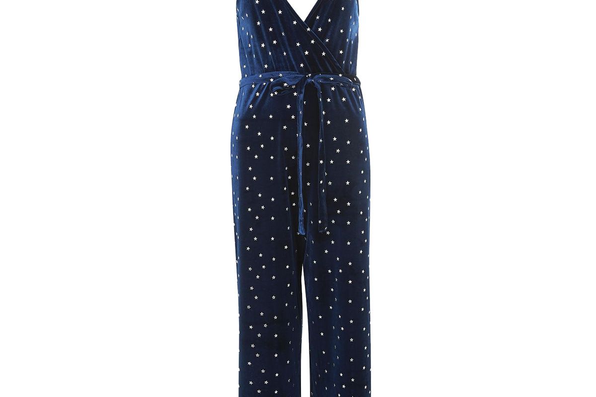 Star Velvet Wrap Jumpsuit