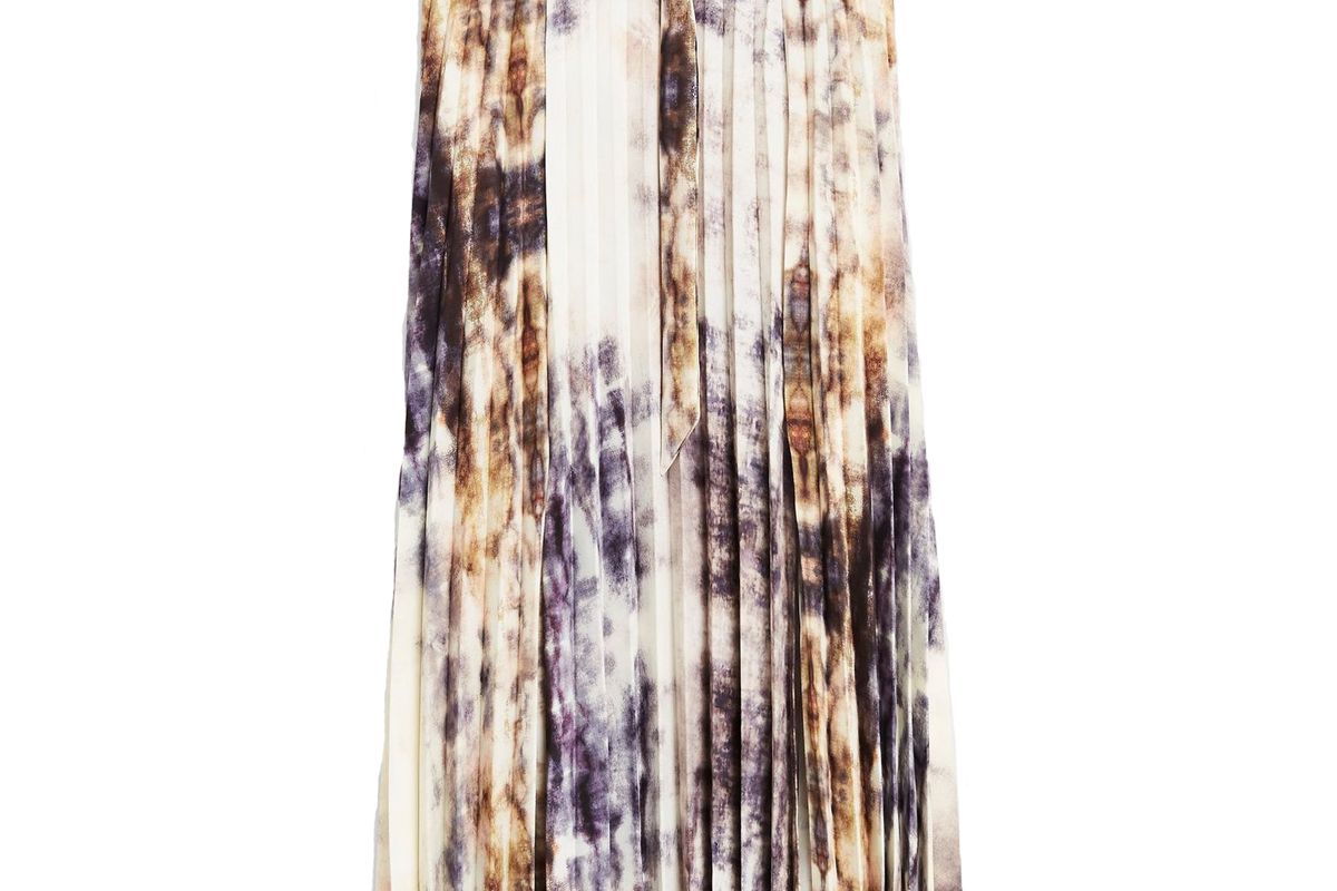 topshop tie dye pleat midi