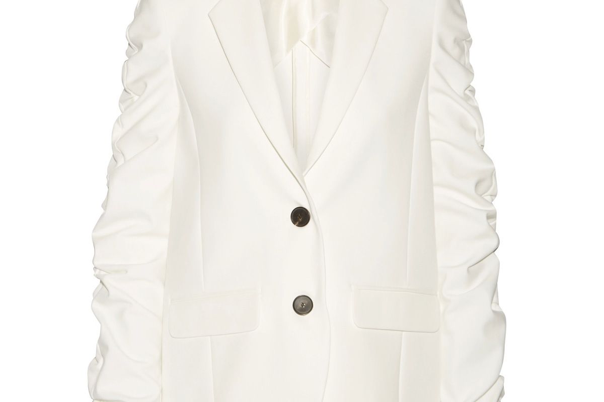 Culpeper Ruched Stretch-Crepe Blazer