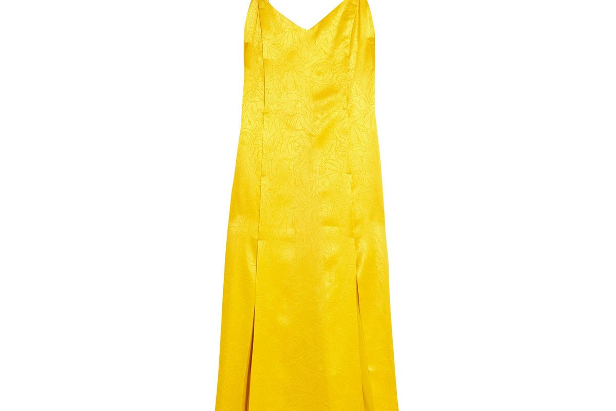 Floral Fatale Silk-Jacquard Dress