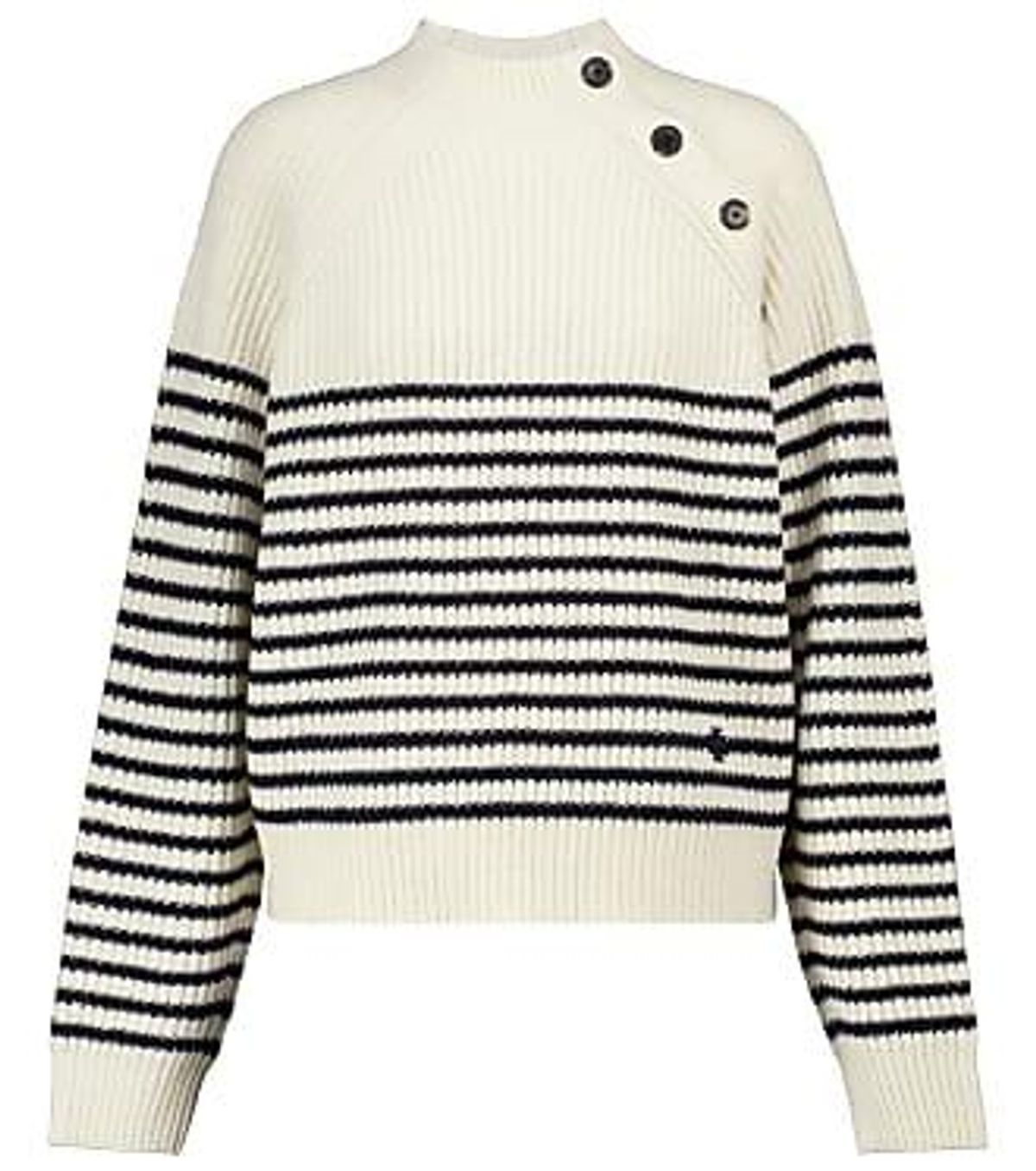tory burch breton stripe merino mock neck sweater