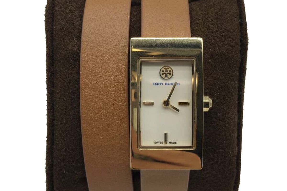 tory burch leather wrap watch