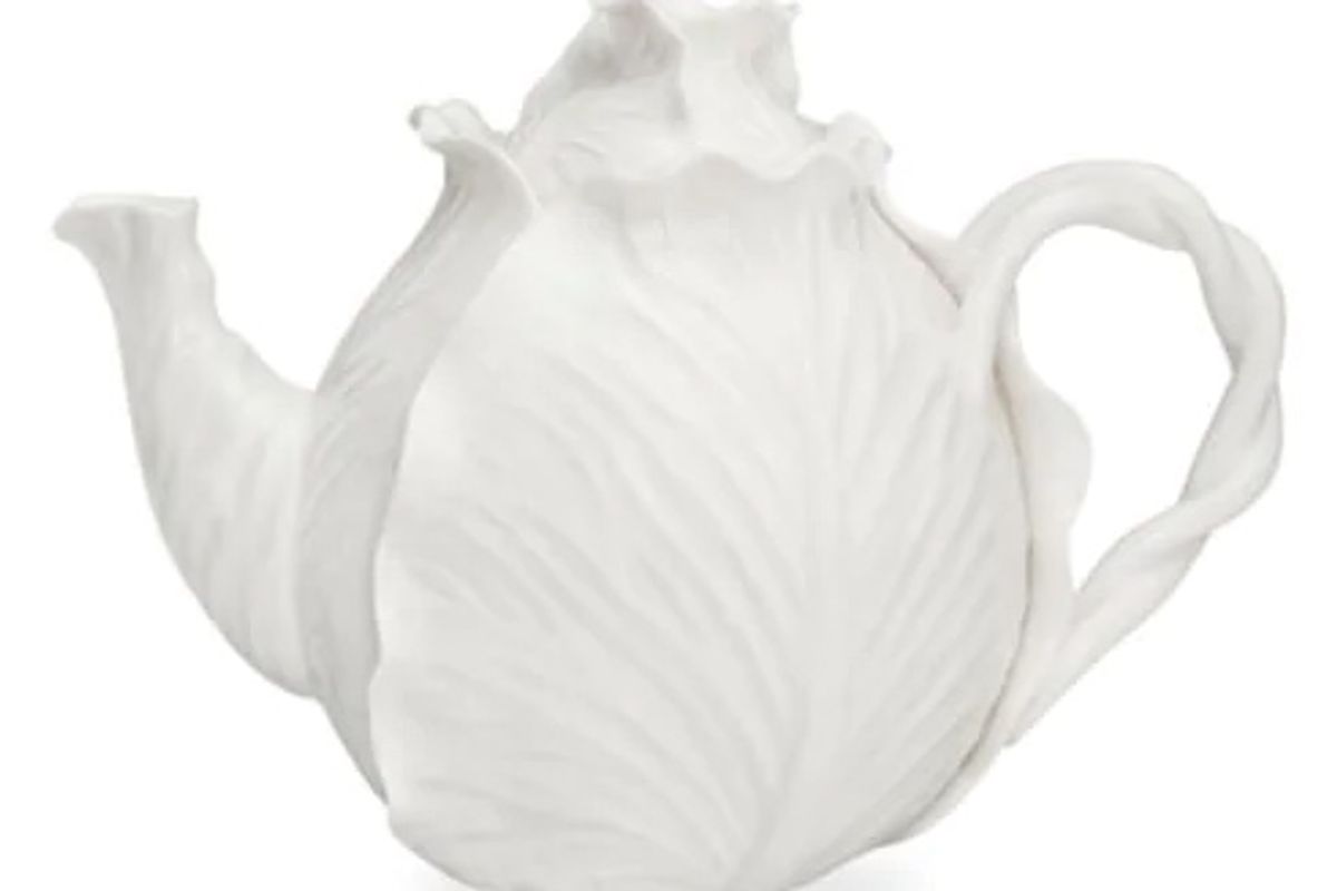 tory burch lettuce ware teapot