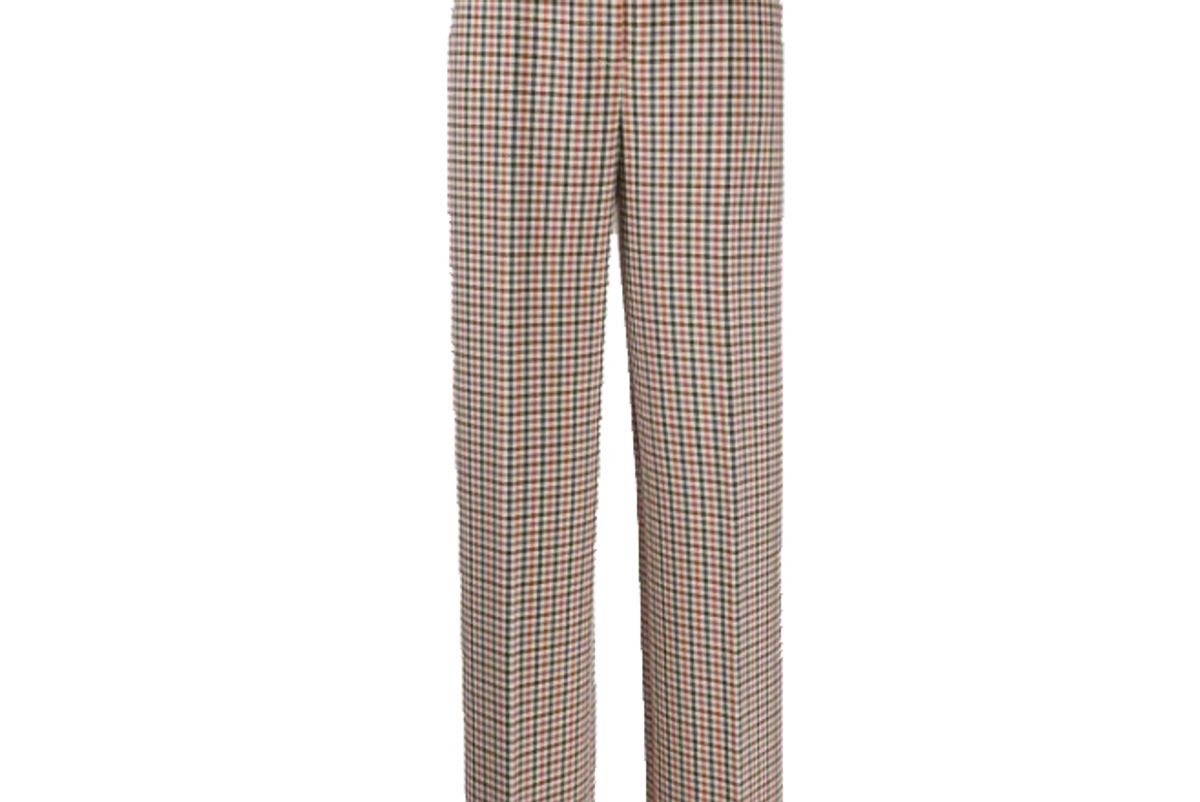 tory burch tailored plaid trousers