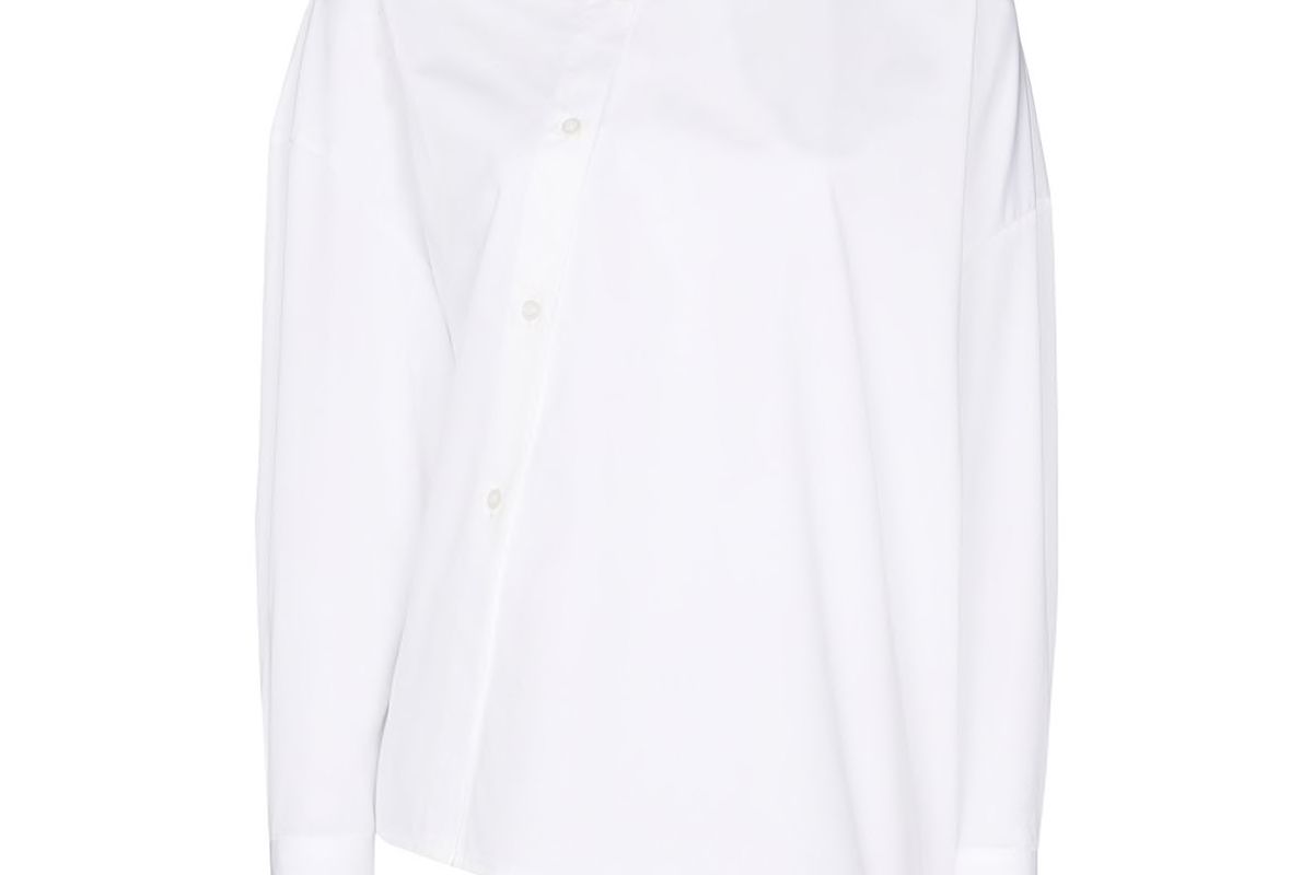 toteme asymmetric cotton shirt