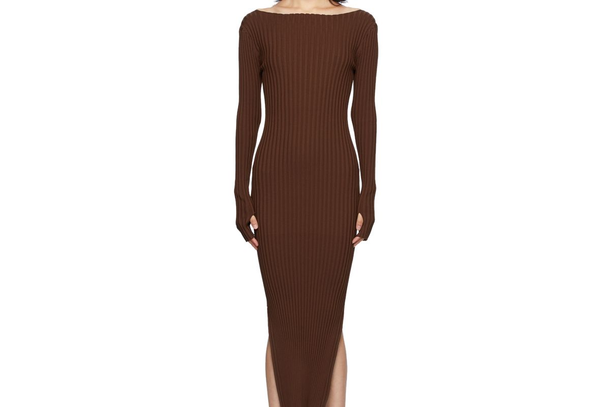 toteme brown orville dress