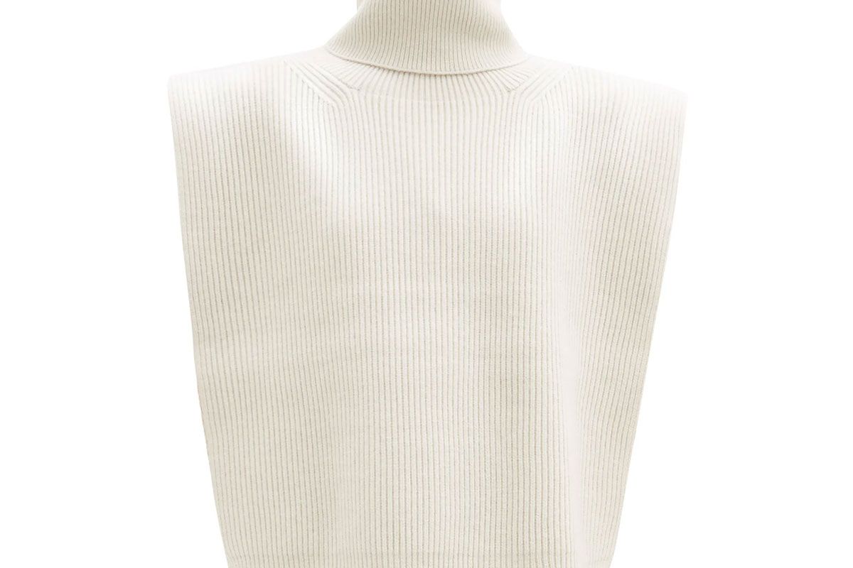 toteme roll neck wool blend bib