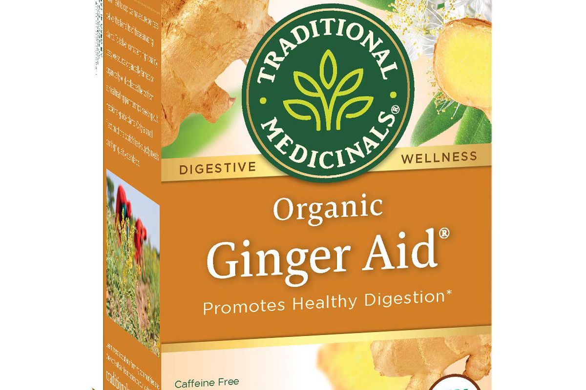 traditional medicinals organic ginger aid digestive tea 16 tea bags