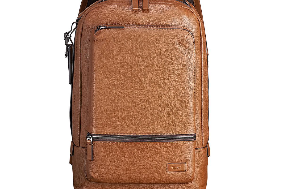 tumi bates leather backpack