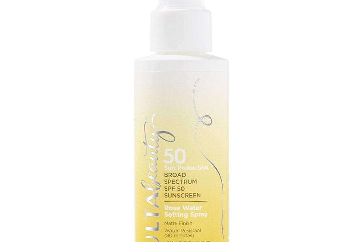 ulta spf 50 sunscreen rose water setting spray