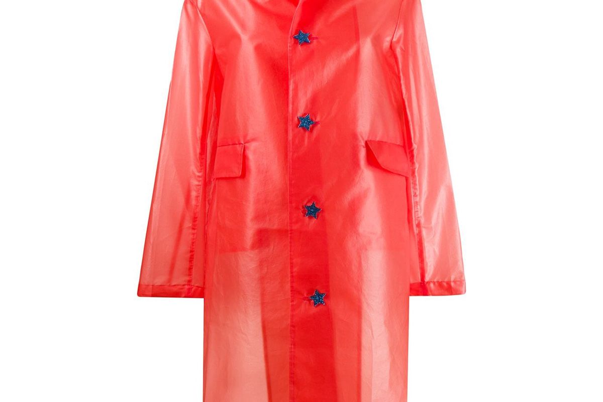 undercover star button raincoat