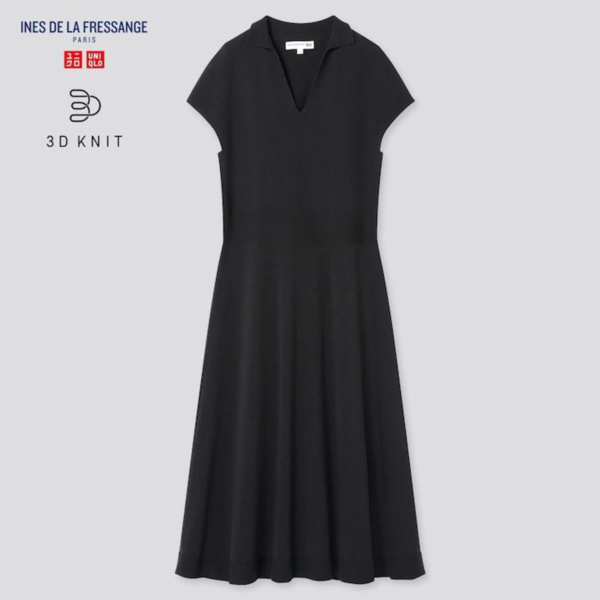 uniqlo ines de la fressange 3d knit short sleeve dress