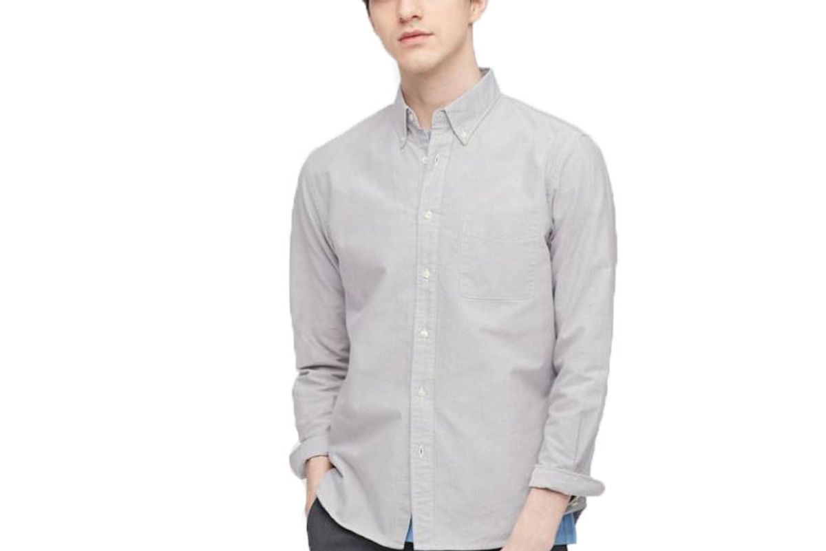 uniqlo mens oxford long sleeve shirt