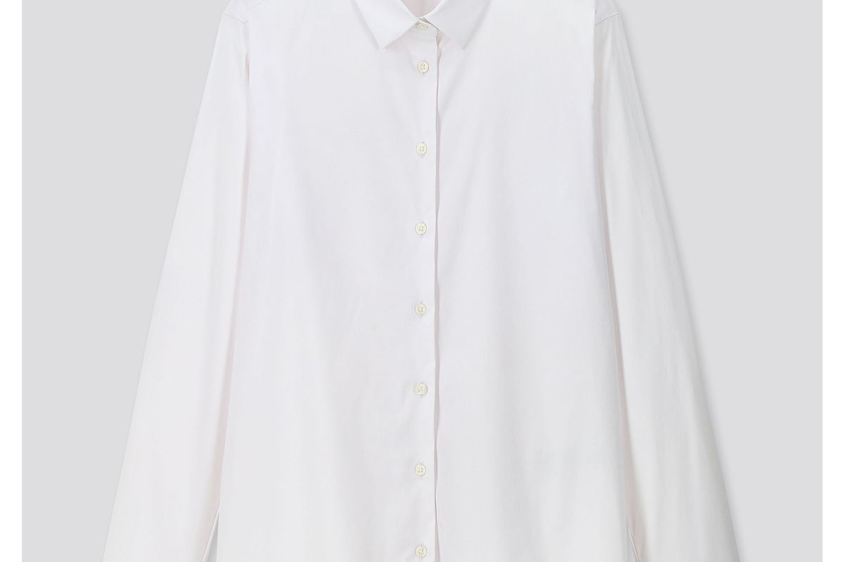 uniqlo supima cotton stretch long sleeve shirt