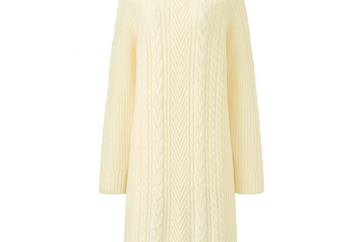 uniqlo women cable knit long sleeve dress