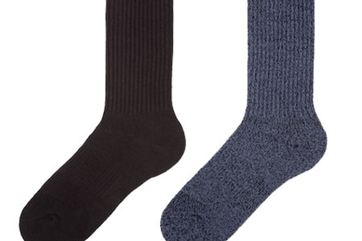 uniqlo women heattech ribbed pile socks 2 pairs