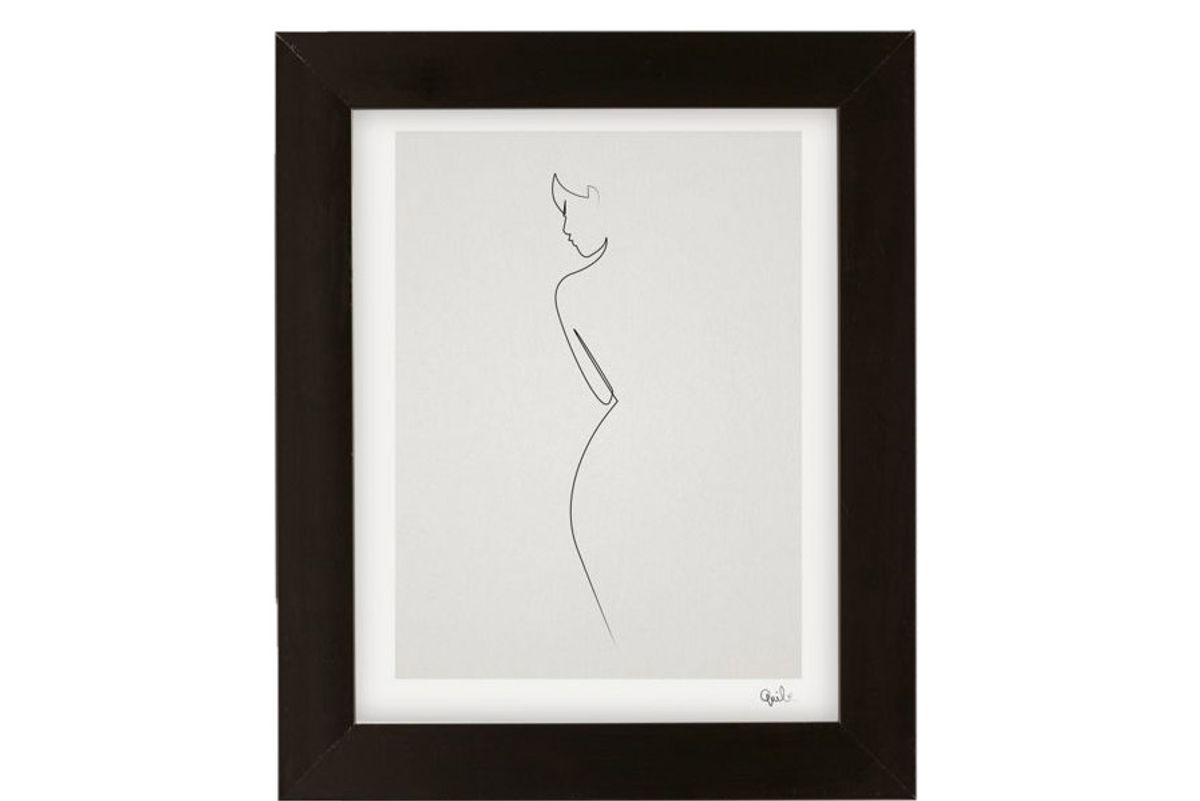 urban outfitters quibe one line nude art print