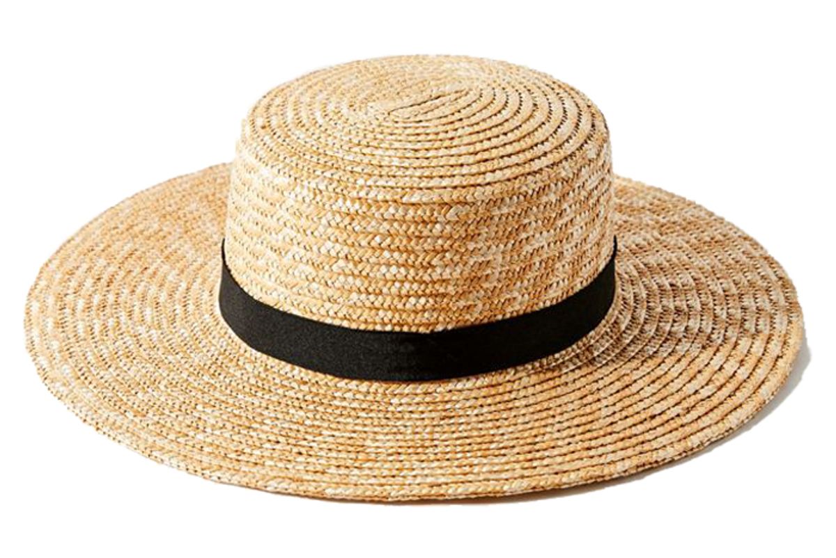 urban outifiters uo straw boater hat
