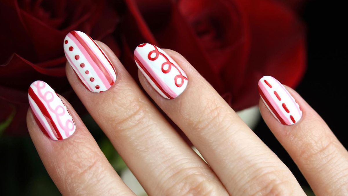 valentines day nail art