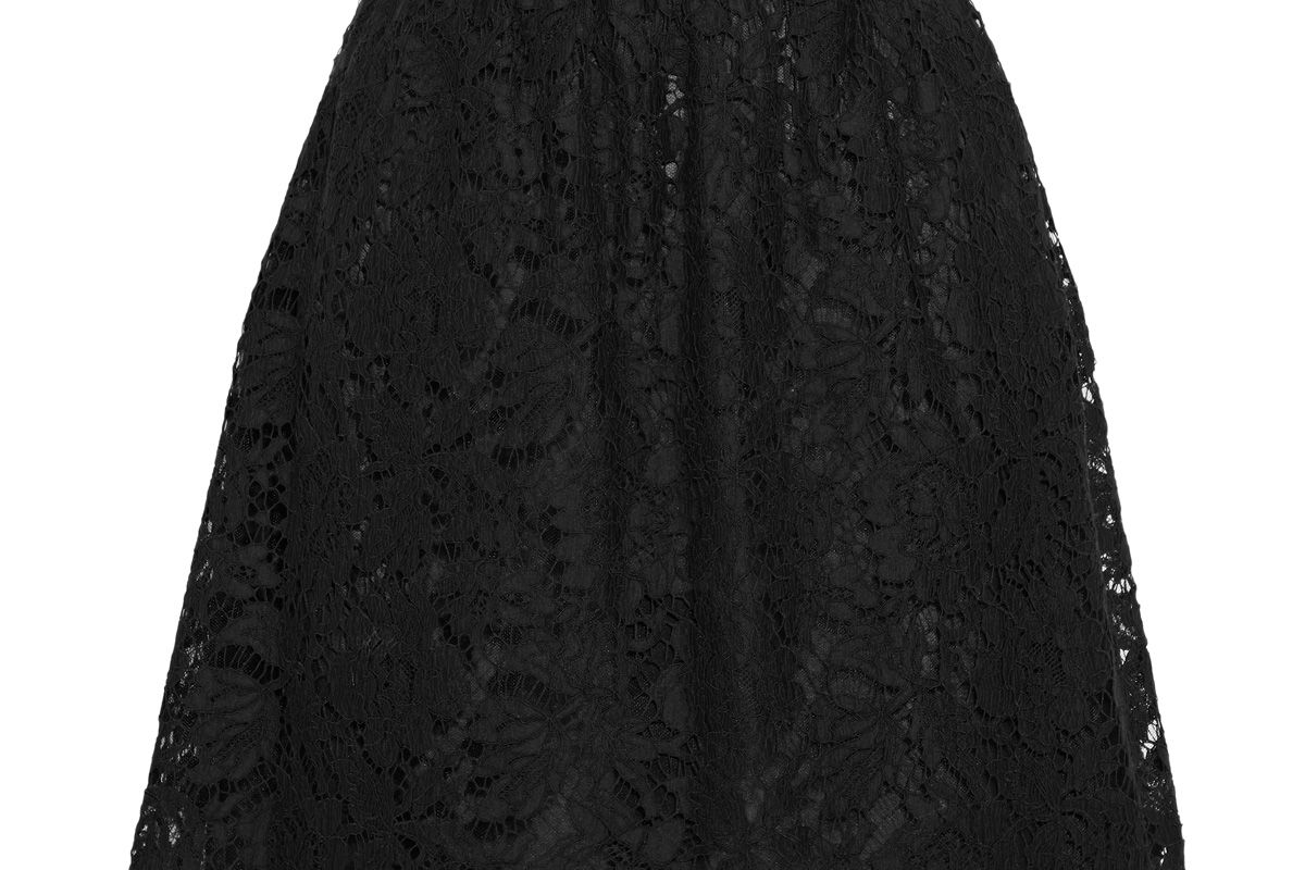 valentino cotton blend corded lace mini skirt