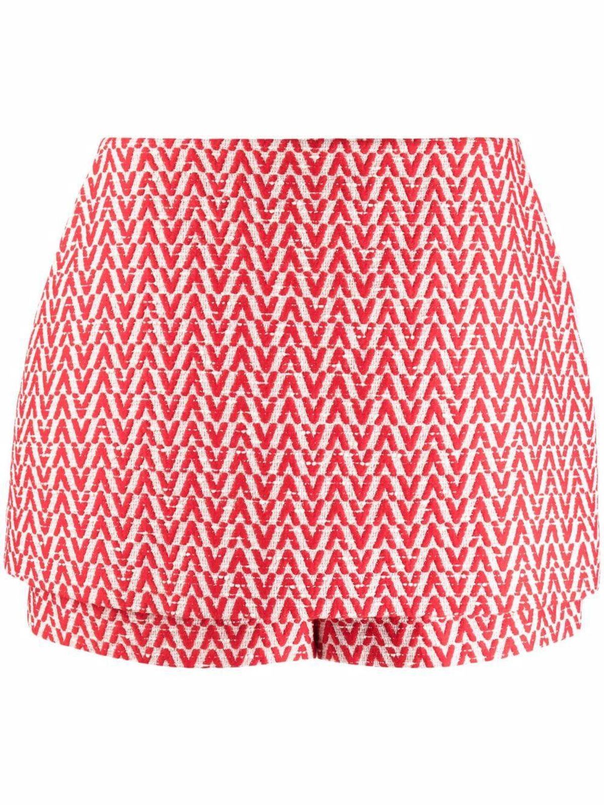 valentino intarsia logo knitted skort