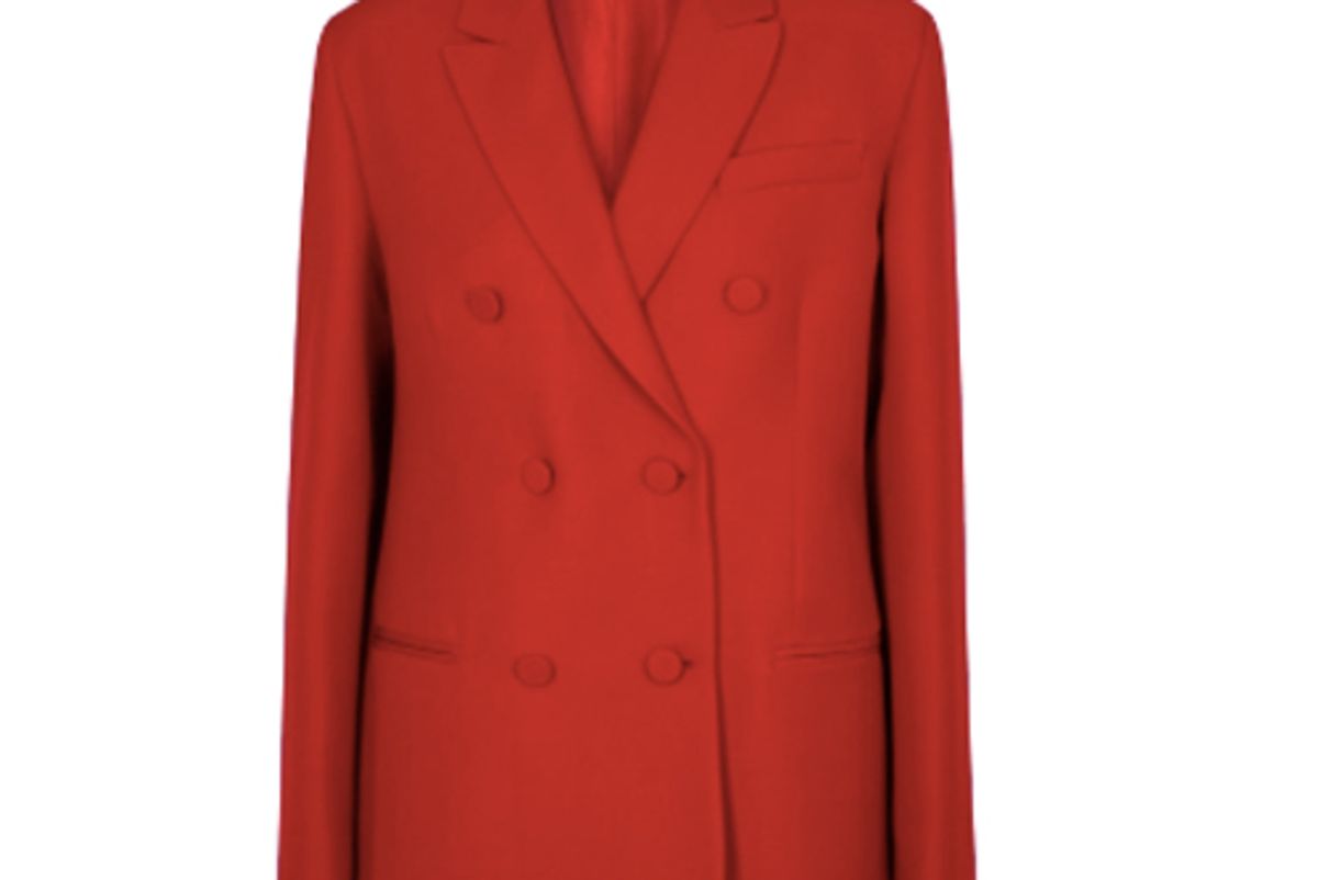valentino red double breasted cady blazer