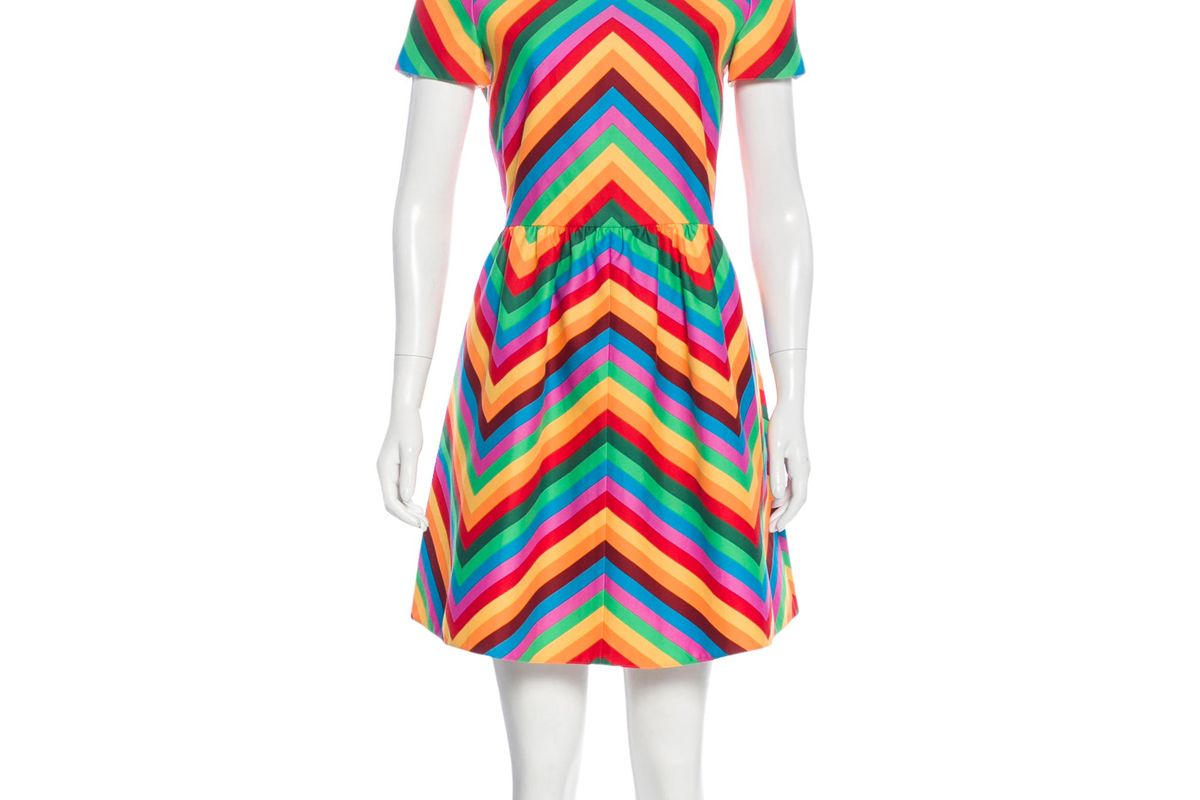 valentino striped mini dress