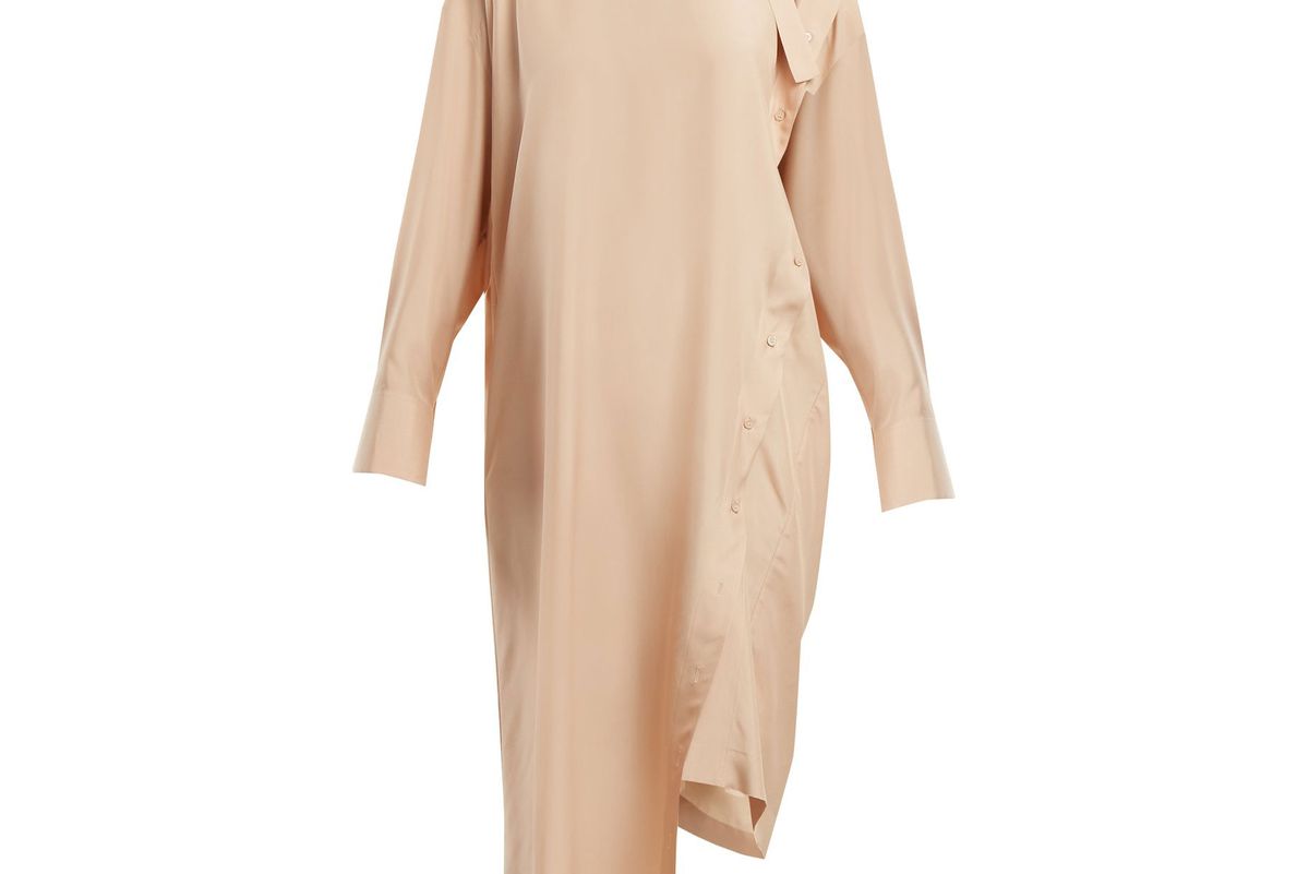 valentino tie-neck silk dress