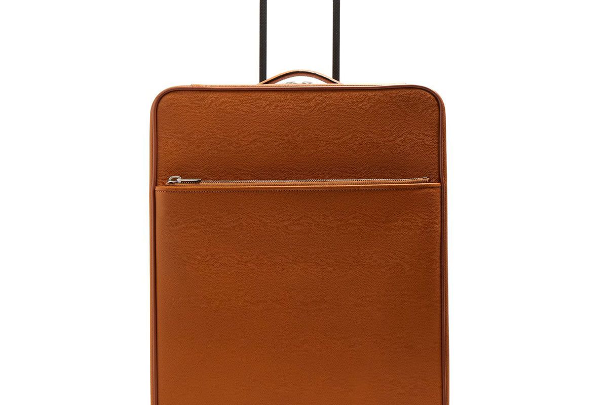 valextra leather cabin suitcase