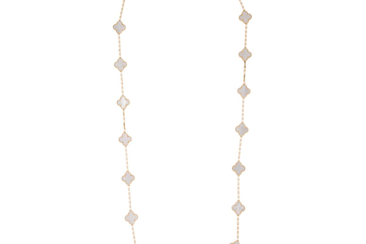 van cleef and arpels mother of pearl 20 motifs vintage alhambra necklace