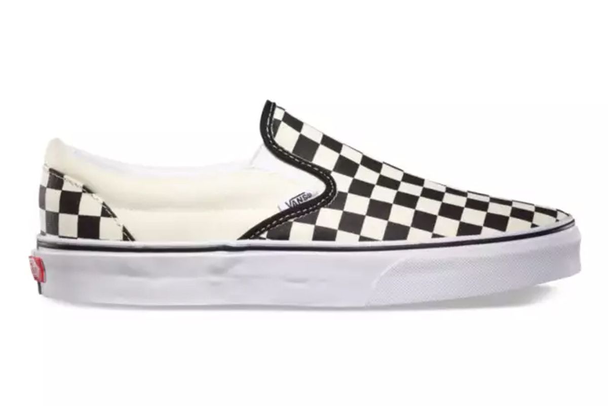 vans checkerboard slip on